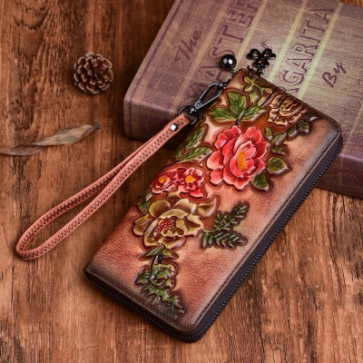 Vintage Women's Embossed Multifunctional Wallet