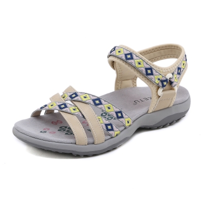 Sporty Print Velcro Sandals