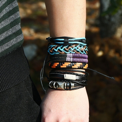 Retro DIY Weaving Multi-layer  Bracelet