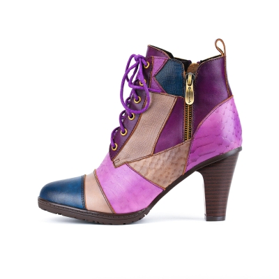 Urban Mosaic Patchwork Ankle Boots