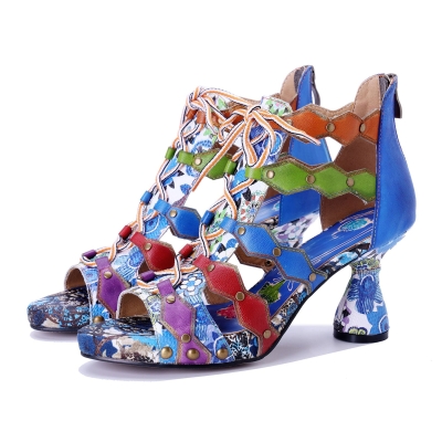 Colorful Mosaic Art Sandals