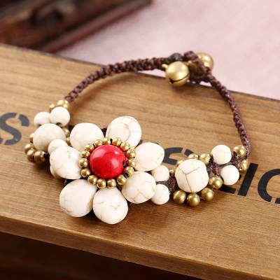 Bohemian Floral Handmade Woven Bracelet