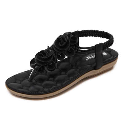 Beach Bohemian Floral Flat Sandals