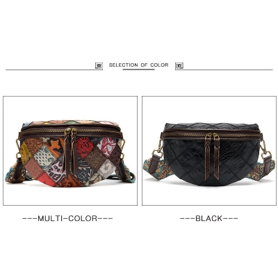 Vintage Elegant Crossbody Color-Block Shell Bag