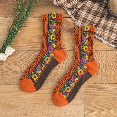 Women's Retro Floral Socks