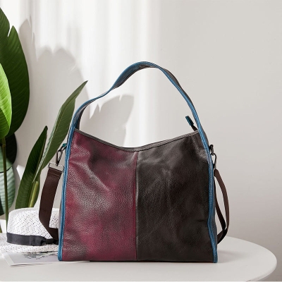 Vintage Leather Rubbed Cowhide Handbag