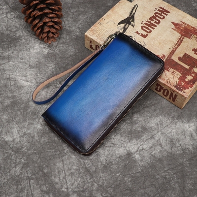 Vintage Hand-painted Handmade Solid Color Wallet