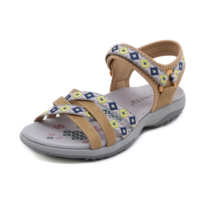 Sporty Print Velcro Sandals